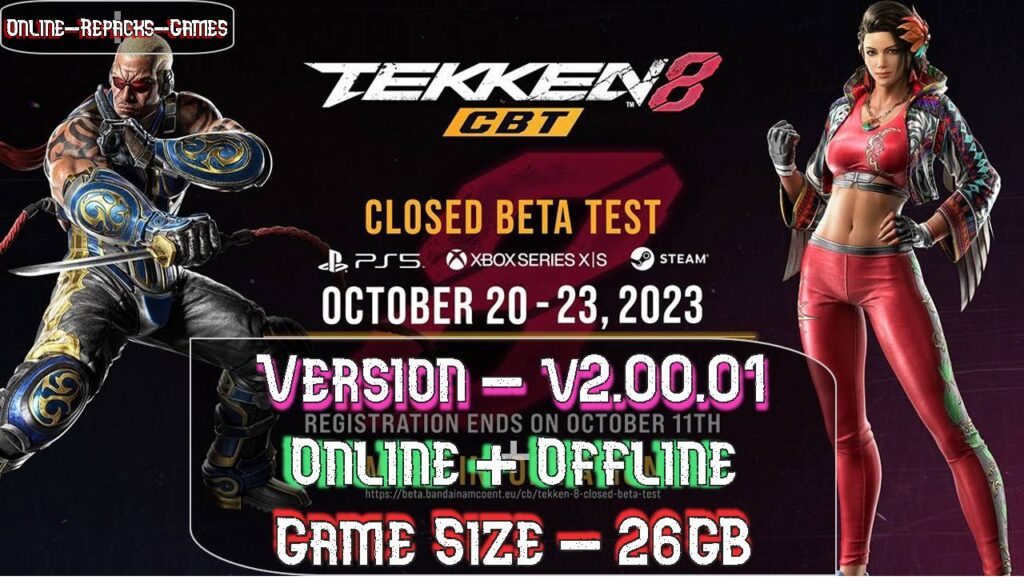 Tekken 8 CBT v2.00.01 + Online & Offline Repack Download Free - Online-Repacks-Games